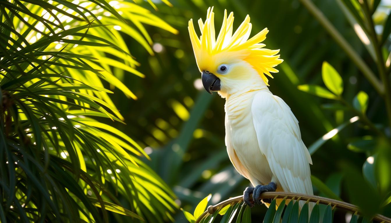 yellow sulphur crested cockatoo